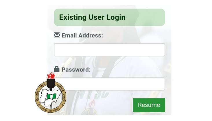 Nysc login dashboard portal